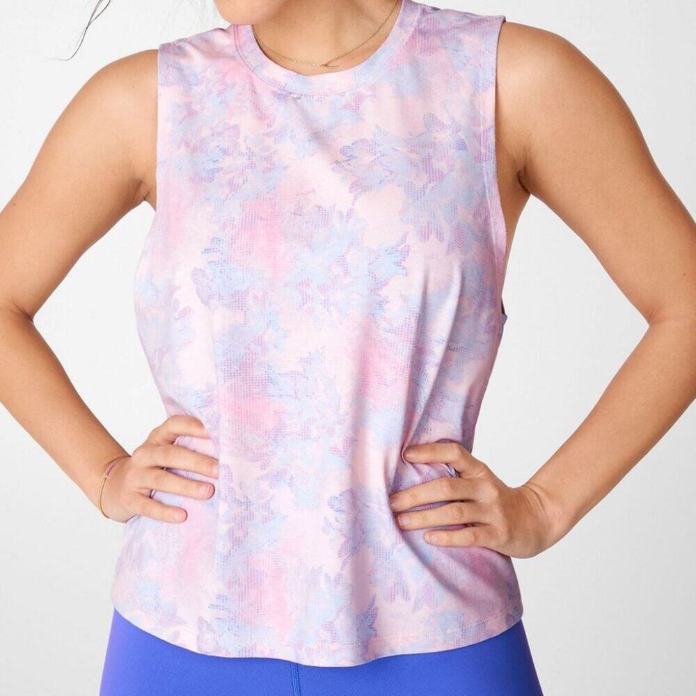 Fabletics Opal Luxe Floral Jade Muscle Tank Top Size XL